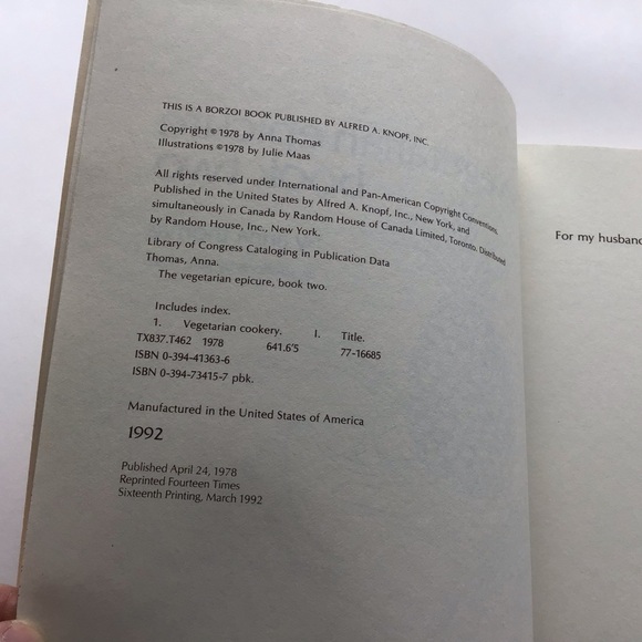 The Vegetarian Epicure Book Two by Anna Thomas Softcover - Picture 4 of 10